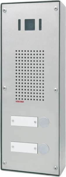 Compact robuust camera spreek/luister paneel, opbouw, twee beldr