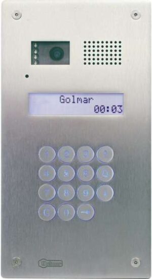 Inox antivandaal videopack met code/scroll paneel, kleur