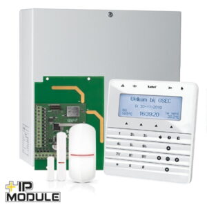 INTEGRA 32 RF pack met zilver INT-KSG soft touch LCD bediendeel, IP module, RF module, draadloze multifunctionele detector en PIR – 10% korting