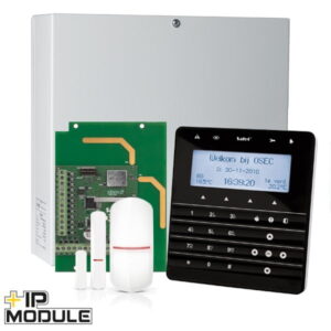 INTEGRA 32 RF pack, zwart INT-KSG soft touch LCD bediendeel, IP module, RF module, draadloze multifunctionele detector en PIR – 10% korting