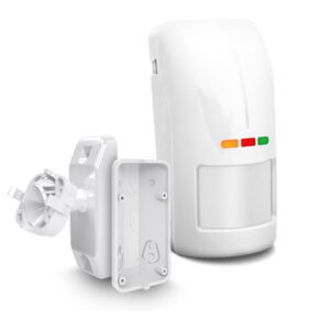 OPAL Plus (wit) - Dual detector 15x12m met anti-masking, geschikt voor binnen/buiten, incl. muurbeugelset