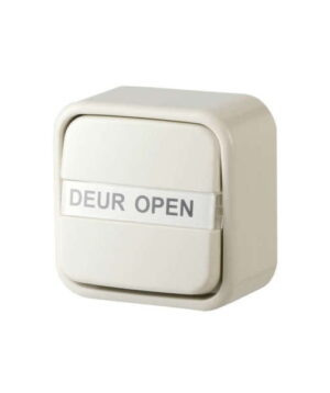 Drukknop opbouw deur open continu