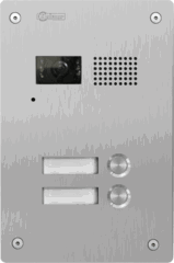 Inox antivandaal camera spreek/luisterpaneel, twee beldrukkers