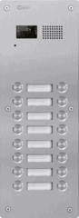 Inox antivandaal camera spreek/luisterpaneel, zestien beldrukker