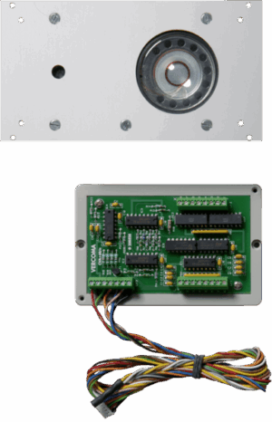 Postkastpaneel serie 2plus, audio, achter gatenpatroon, max. 60