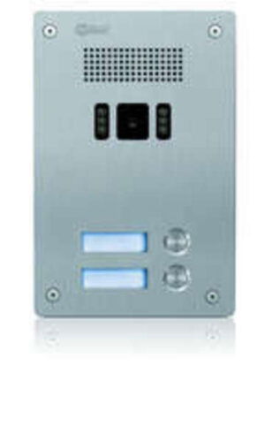 Rock inox tcp/ip antivandaal camera-spreek-luister paneel, twee beldrukkers