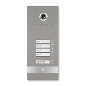 BAS-IP BI-04FB 4+1 knoppen Buitenpost Zilver