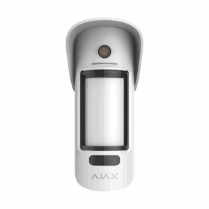 Ajax MotionCam Outdoor Jeweller wit, draadloze buiten Pircam 15m, 0,8 tot 1,3m hoogte, diervriendelijk, fotoverificatie bij alarm, IP55