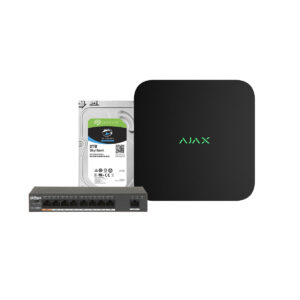 Ajax NVR pack zwart incl, 2TB opslag en Dahua switch 8x PoE – 10% korting