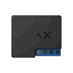 Ajax WallSwitch Jeweller zwart, draadloos 1-voudig voedingsrelais, inbouw