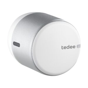 Tedee GO Slim Deurslot, gemotoriseerd, app sturing, Smart Home integratie, vervangbare batterijen, zilver/wit – 10% korting