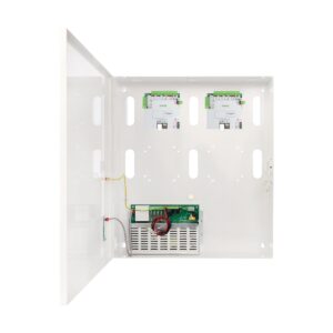 Behuizing met 10A geschakelde voeding met 2 Paxton10 deurcontrollers
