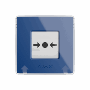 Ajax ManualCallPoint Jeweller blauw, draadloze resetbare handmelder