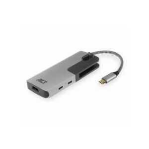 ACT AC7021 USB-C HUB met USB-A, 4K HDMI en SD kaart lezer