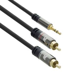 ACT AC3607 audio aansluitkabel 3,5mm jack - 2x tulp male 5 meter