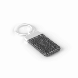 MIFARE DESFire EV2 sleutelhanger 2k, zwart leer ABS met metalen ring