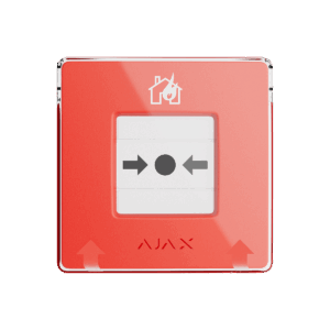 Ajax ManualCallPoint Jeweller rood, draadloze resetbare handmelder