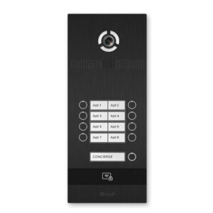 BAS-IP BI-08FB 8+1 Knoppen Buitenpost Zwart