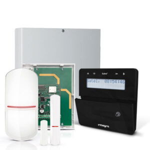 INTEGRA 32 RF pack met zwart INT-KLFR proximity LCD bediendeel, IP module, RF module, draadloze multifunctionele detector en PIR – 10% korting