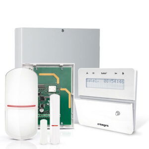 INTEGRA 32 RF pack met wit INT-KLFR proximity LCD bediendeel, IP module, RF module, draadloze multifunctionele detector en PIR – 10% korting