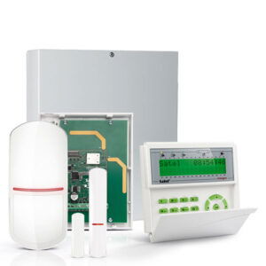 INTEGRA 32 RF pack met groen LCD proximity bediendeel, RF module, multifunctionele detector en PIR – 10% korting