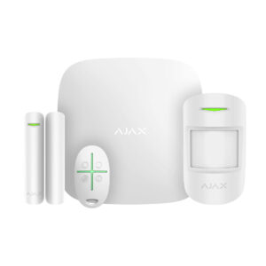 Ajax Starterkit Plus wit, Hub Plus Jeweller met IP, 3G en Wi-Fi, draadloos magneetcontact, PIR en handzender