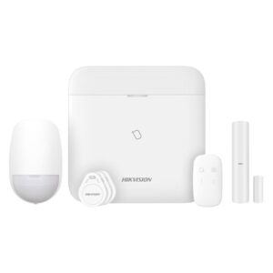 Hikvision DS-PWA96-KIT-WE AX PRO kit met draadloze tweeweg diervriendelijke PIR 15m, magneetcontact, 4-knops handzender en 3 Mifare tags – 10% korting