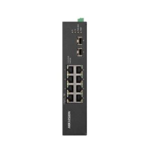 DS-3T0510HP-E/HS 8xPoE Gigabit switch 110W, 2xSFP DIN-montage incl. adapter voeding