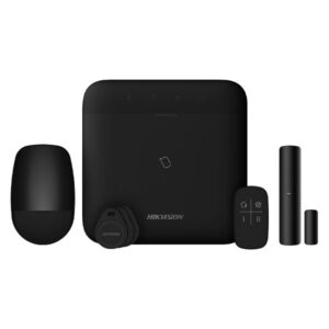 Hikvision DS-PWA96-KIT-WE AX PRO kit, zwart, met draadloze tweeweg diervriendelijke PIR 15m, magneetcontact, 4-knops handzender en 3 Mifare tags – 10% korting