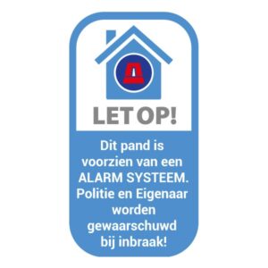 Sticker Inbraak, binnenkant plakken, per 2 stuks