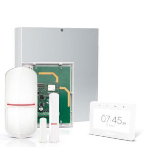 INTEGRA 32 RF pack met wit INT-TSG2 4.3" touchscreen bediendeel, IP module, RF module, draadloze multifunctionele detector en PIR – 10% korting