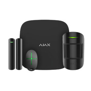 Ajax Starterkit Plus zwart, Hub Plus Jeweller met IP, 3G en Wi-Fi, draadloos magneetcontact, PIR en handzender