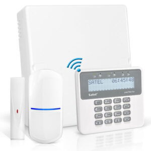 PERFECTA-IP 32-WRL pack met wit draadloos LCD bediendeel, draadloze multifunctionele detector en draadloze PIR