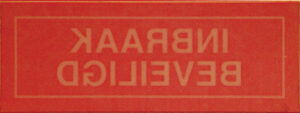 Inbraakbeveiliging sticker (Vel met 5 stuks)