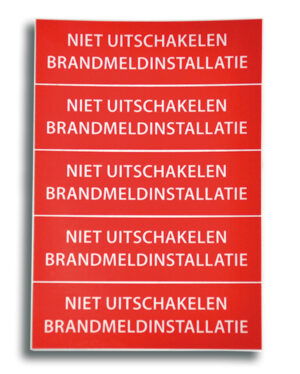 Brandbeveiliging sticker