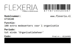 prepaid code voor 100 extra medewerkers binnen 1 organisatie